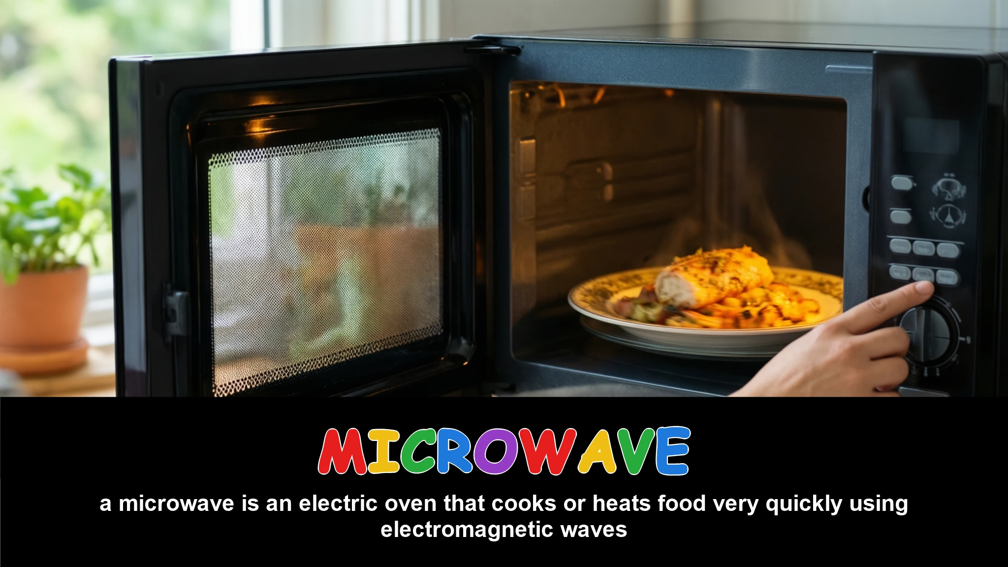 English Illustration for microwave